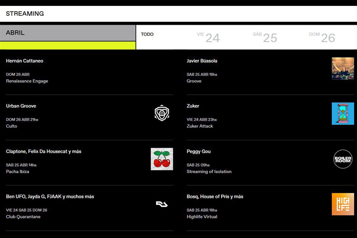 Agenda streaming